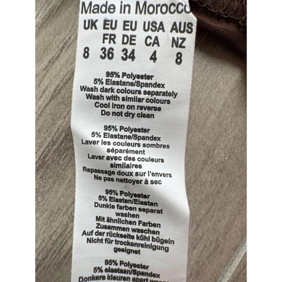 Pretty Little Thing Petite Chocolate Slinky Cowl Neck Dress - Size 4 NWT - Picture 7 of 7